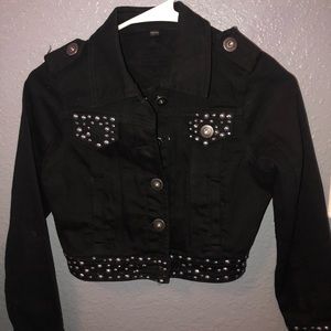 all black jean jacket! 🕷